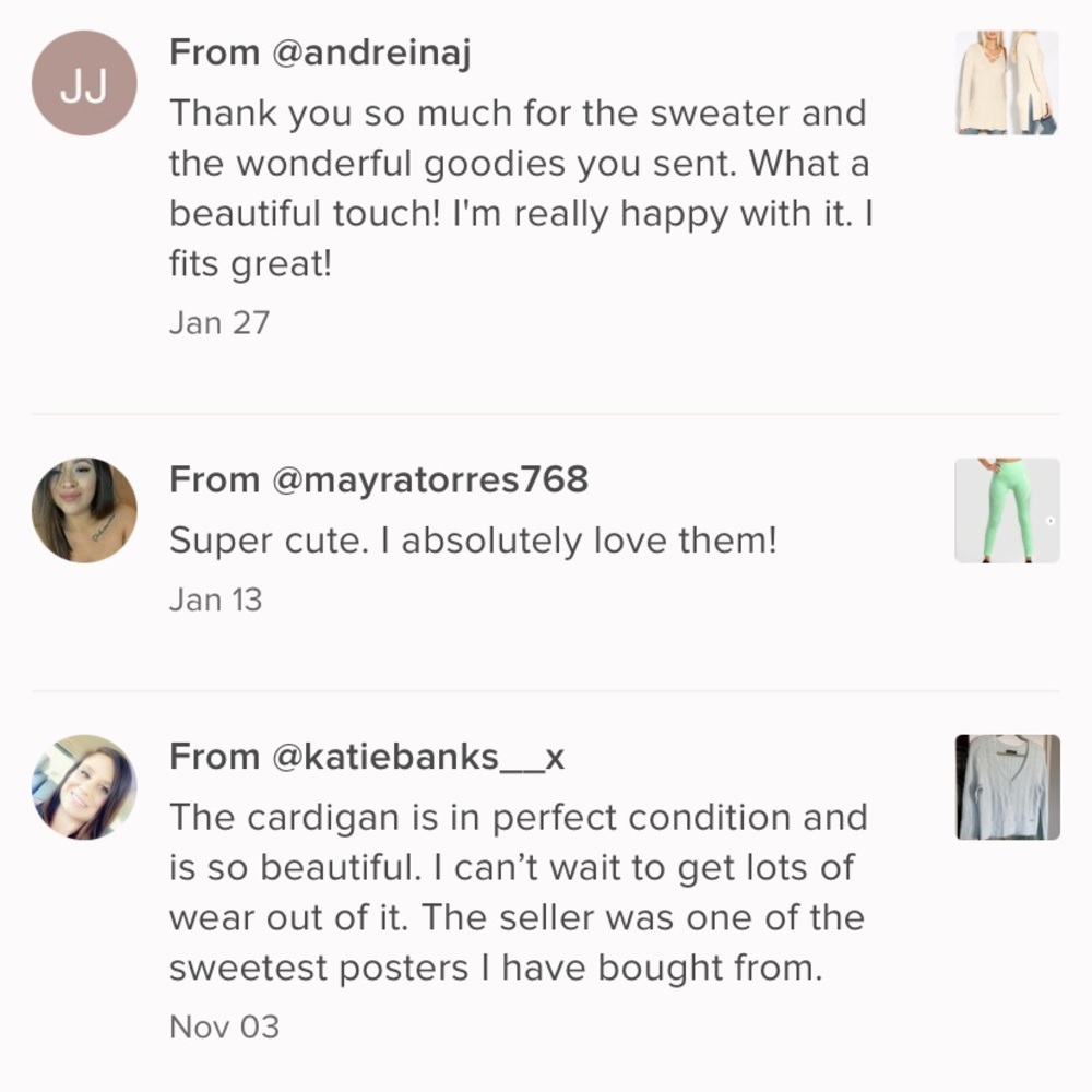 💖 satisfied poshers 💖